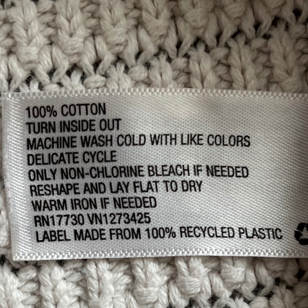 Universal Thread White Cotton Rolled Neck Pullover Sweater Size S - Picture 5 of 7